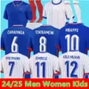 결승전 Maillots de Football 2024 축구 유니폼 프랑스 Mbappe 축구 셔츠 Mbappe Griezmann 키트 셔츠 Hommes Enfants 남자 아이들 Frances Dembele Giroud Benzema
