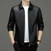 Herbst Neue Männer Busin Casual Haining Leder Revers High-End Koreanische Fi Vielseitige Lederjacke Mantel Männer p8Nm #