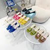 Diseñador Candy Color Grid Sandalia para mujer Letra P Cheques de cuero real Sandalias de playa Enrejado Rejilla Zapatillas Damas Mujeres Verano Antideslizante Interior Zapatillas al aire libre