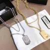 Naszyjniki wiszące luksusowy projektant mody Naszyjnik Choker łańcuch 925 srebrny platowany 18 -karatowy złoto platowany liste