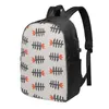 Backpack Red Tulips Large Capacity School Notebook Fashion Waterproof Adjustable Travel Sports