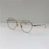 Novo designer de moda óculos ópticos 0009 metal redondo quadro retro estilo moderno lente transparente pode ser prescrição lentes claras265O