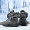 Scarpe da fitness Stivali da caccia invernali da esterno alti in cotone felpato da trekking da uomo neve calda gomma antiscivolo Trekking taglia grande 48