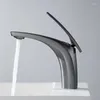 Bathroom Sink Faucets All Copper Gun Gray Wire Drawing Gold Black Basin Faucet Table Wash