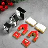 Baking Moulds DIY Mini House 3Pcs Cookie Cutters Stainless Steel Gingerbread Fondant Biscuit Cutter Cake Tools