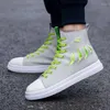 Casual Shoes High Top Brand Men's Canvas Colorful Fashion Spring Mens Student Board Gym