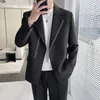 2023 Hoge Kwaliteit Busin Casual Jasje Mannen Effen Kleur Slanke Gentleman Bruiloft Bruidegom Blazer Masculino Sociale Mannen Kleding j4AE #