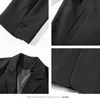 Brown Black Blazer Men Fi Society Mens Dr Koreańska luźna swobodna kurtka mens męska Office Formal Jacket S-2xl B63z#