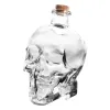 Burkar Whyou Glass Skull Seal Wine Bottle Storage Bubble Creative Dispenser Halloween Gifts Juice Container