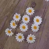 Fleurs décoratives 100 pièces/ensemble têtes de marguerite Gerbera artificielles pour décoration de fête de mariage bricolage fausse fleur accessoires pour la maison (blanc)