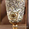 Vases Vase de noël en résine européenne, dessus de Table de salon, sculpture de petites fleurs, décoration douce, artisanat décoratif.