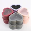 Gift Wrap 2pcs Heart Shaped Flower Box Floral Boxes With Transparent Window Lids Luxury Arrangements F0T4