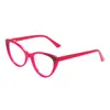 Armação de óculos de olho de gato de acetato colorido infantil com dobradiça de mola para lentes de prescrição 240313