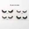 30pairspack visofree lashes 3d mink eyelashes full strip chare handmade hair multiuse makeup false 240318