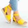 Klänningskor lägenhet för kvinnor sommar 2024 spänne remplattform Sandles kvinna tjock sula non slip casual Sandalias mujer leopard tryck 43