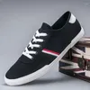 Canvas Shoes Style Mens 712 Casual Men's Lace-up White Breattable Low-Top Sneakers All-Match platt botten
