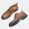 Chaussures décontractées hommes en cuir hommes baskets mode épais appartements confortables à la main tendance Zapatillas