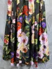 2023 Autumn Floral Print Dress Black Sleeveless Round Neck Midi Casual Dresses T3M182253