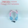 Wireless Bluetooth Cat's Ears (ångat kattörformat bröd) Plush Headworn Cartoon Present Headset