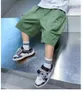 Trousers Kids Cargo Short Pants Boys Sports Big Children Hip Hop Joggers Shorts Teenage High Waist Thin Streetwear Baggy