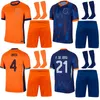 2024 Nederländerna Memphis Soccer Jersey Holland Jong Virgil Dumfries Bergvijn Shirt Klaassen Blind de Ligt Men Kids Kit Set 2025 Dutch Football Shirt Uniform