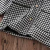 Giubbotti Neonate Per bambini Capispalla Autunno Preppy Plaid Abiti Cappotti per bambini Vestiti Costumi per adolescenti 6 8 10 12 anni