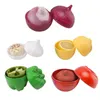 Storage Bottles White Garlic Keeper Creative Reusable Fresh-Keeping Refrigerator Box Sealed Plastic Vegetable Fruit Containers