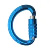 20KN Semicircle Halfmoon Buckle Autolock Carabiner Locking för bergsklättring av grottning Paraglider Trädklättring Arborist Harness 240320