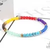 Beaded Strand Exquisite 4Mm Elastic Bracelet High Quality 7 Chakra Spacer Strench Bangles Jewelry Couples Adjustable Psera Chain Gift Otqgg