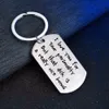 Porte-clés 12pc / lot je t'aime porte-clés chien tag en acier inoxydable porte-clés pour couple petite amie copain femme mari porte-clés funn1787
