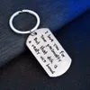 Portachiavi 12PC Lotto Ti amo Portachiavi Dog Tag Portachiavi in ​​acciaio inossidabile per coppia fidanzata fidanzato moglie marito portachiavi Funn1787