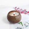 Ciotole 4 lattine per versare candele, gusci di cocco, decorazioni creative in legno