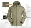 IX7 Mens Tactical Jacket vandringjackor Shark Skin Soft Shell Clothes Windbreaker Flight Pilot Hood Military Fleece Field Jacket Z6ba#