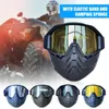 Outdoor Eyewear Cycling Glasses Adjustable Windproof Motorcycle Goggles With Full Face Guard For Skiing Breathable Ultralight