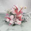 Flores decorativas artificiais crescente linha de flores adereços de casamento arranjo bola de mesa finalizada fase t estrada chumbo arco decoração floral ll