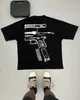 Kixkz Fashion Brand Summer Harajuku Loose Women T-shirt IN GLOCK WE TRUST Letter Print Oversize Tee Short Sleeve Men Clothing 240326