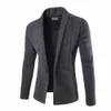 Busin Jacket Cardigan Fi All-Matched Lapel Cardigan Jacket Coat Casual LG Sleeve Shawl Cardigan Busin tröja B5YI#