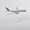 JASON TUTU 16 cm Cathay Pacific Airbus A350 Vliegtuig Model Vliegtuig Vliegtuigen Diecast Metaal 1400 Schaal Vliegtuigen Drop 240319