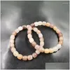 Perles Strand Violet Jinsi Jade Apple Perles Bracelet Femmes Drop Livraison Bijoux Bracelets Otbym