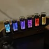 Relógios de mesa RGB Nixie Tubo Relógio LED Brilha Retro Lâmpada DIY Analógico Digital Night Lights Gaming Desktop Home Decoração Presente Idéia