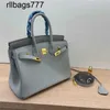 Designer Bk Bags Genuine Leather Handbag High Set Togo Cowhide Handmade One Shoulder Cross Body Large Capacity Lychee Grain Women's