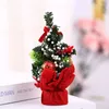 Dekorativa blommor mini julgran 20 cm dekorationer dag skrivbord små träd lager festliga partier hem dekoration