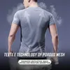 Veelkleurig Sneldrogend Sport T-shirt met korte mouwen Gym Jerseys Fitn Shirt Trainer Running T-shirt heren Ademende sportkleding 5941 #