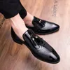 Dress Shoes Classic Mens Party Modern Formal Business Loafers Fashion Tassel Workplace Leather