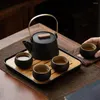 TEAWARE SETS CERAMIC TEA SET Housewarming Kettle Teacup for House Restaurant