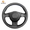 Steering Wheel Covers Black Genuine Leather DIY Car Cover For Seat Ibiza 6L Leon 2 Sport Altea Toledo 2005-2009