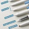 6 stuks schattige witte kleur eenvoudige stijl pen voor school kantoor creatieve DIY student levert briefpapier kinderen schrijven tekengereedschap