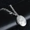 Link Armbänder Niedriger Preis 925 Silber Nadel Chunky Chain Flower Po Medaillon Armband für Liebhaber Erinnerung Valentinstag Geschenk