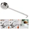 Cucharadas de pizza salsa cuchara cocina con cucharada para acero inoxidable mango largo sopa de metal extendido revuelo porción de revuelo