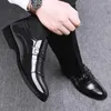 Casual Shoes Business Dress Men Pu Leather Formal Slip On Flats Solid Color Comfortable High Quality Loafers Wear-Resistant Footwear